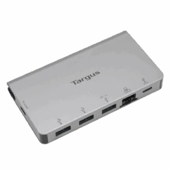 Targus USB-C Ethernet Adapter With 3x USB-A Ports And 1x USB-C Port With 100W PD Pass-Thru