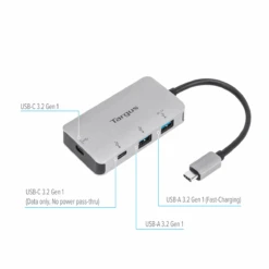 Targus USB-C Multi-Port Hub With 2x USB-A And 2x USB-C Ports With 100W PD Pass-Thru 11 Targus USB-C Multi-Port Hub With 2x USB-A And 2x USB-C Ports With 100W PD Pass-Thru -Targus Outlet Store ACH228USZ port image 1200x1200 29ab52df 2884 45f5 93be c883a28c5678 740274