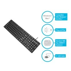 Targus USB Wired Keyboard 11 Targus USB Wired Keyboard -Targus Outlet Store AKB30US Composite 9ed9512c 4fa3 4a07 9dfa a6098fdf0783 932924
