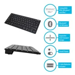 Targus KB55 Multi-Platform Bluetooth® Keyboard -Targus Outlet Store AKB55TT Composite 358446