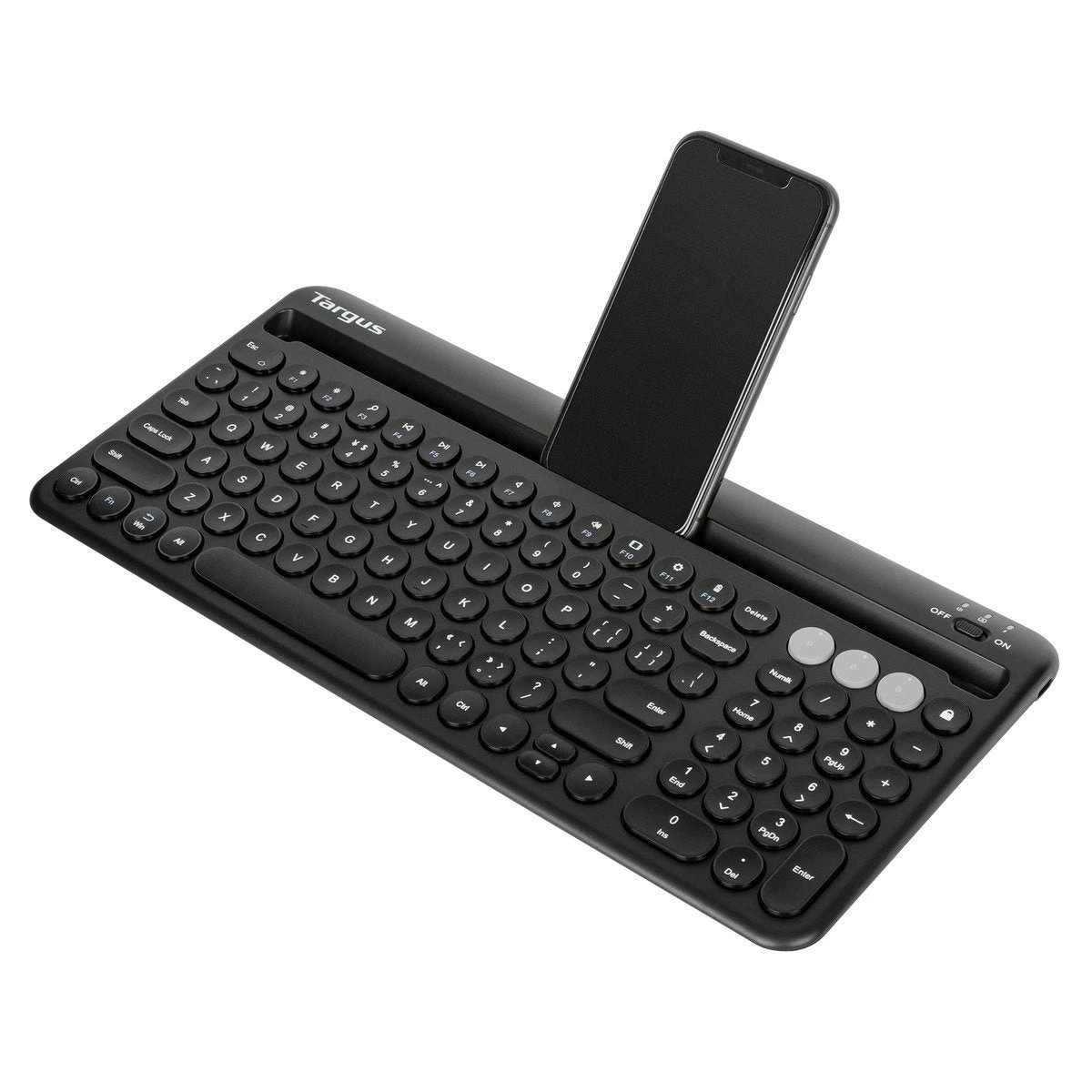 Targus Multi-Device Bluetooth® Antimicrobial Keyboard With Tablet/Phone Cradle 9 Targus Multi-Device Bluetooth® Antimicrobial Keyboard With Tablet/Phone Cradle - Image 9