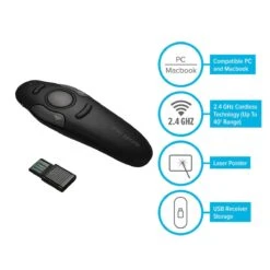 Targus Wireless USB Presenter With Laser Pointer -Targus Outlet Store AMP16US Composite 6467bd68 4cb8 4f8e a25a aadc073c3e99 730142