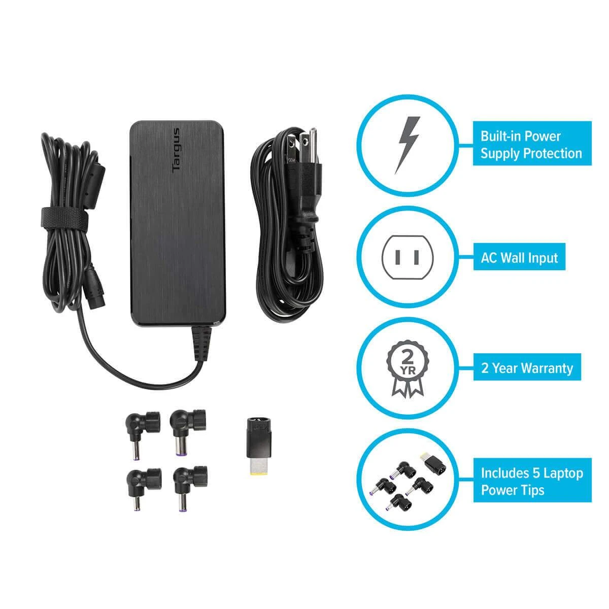 Targus 90W AC Universal Laptop Charger 6 Targus 90W AC Universal Laptop Charger - Image 6