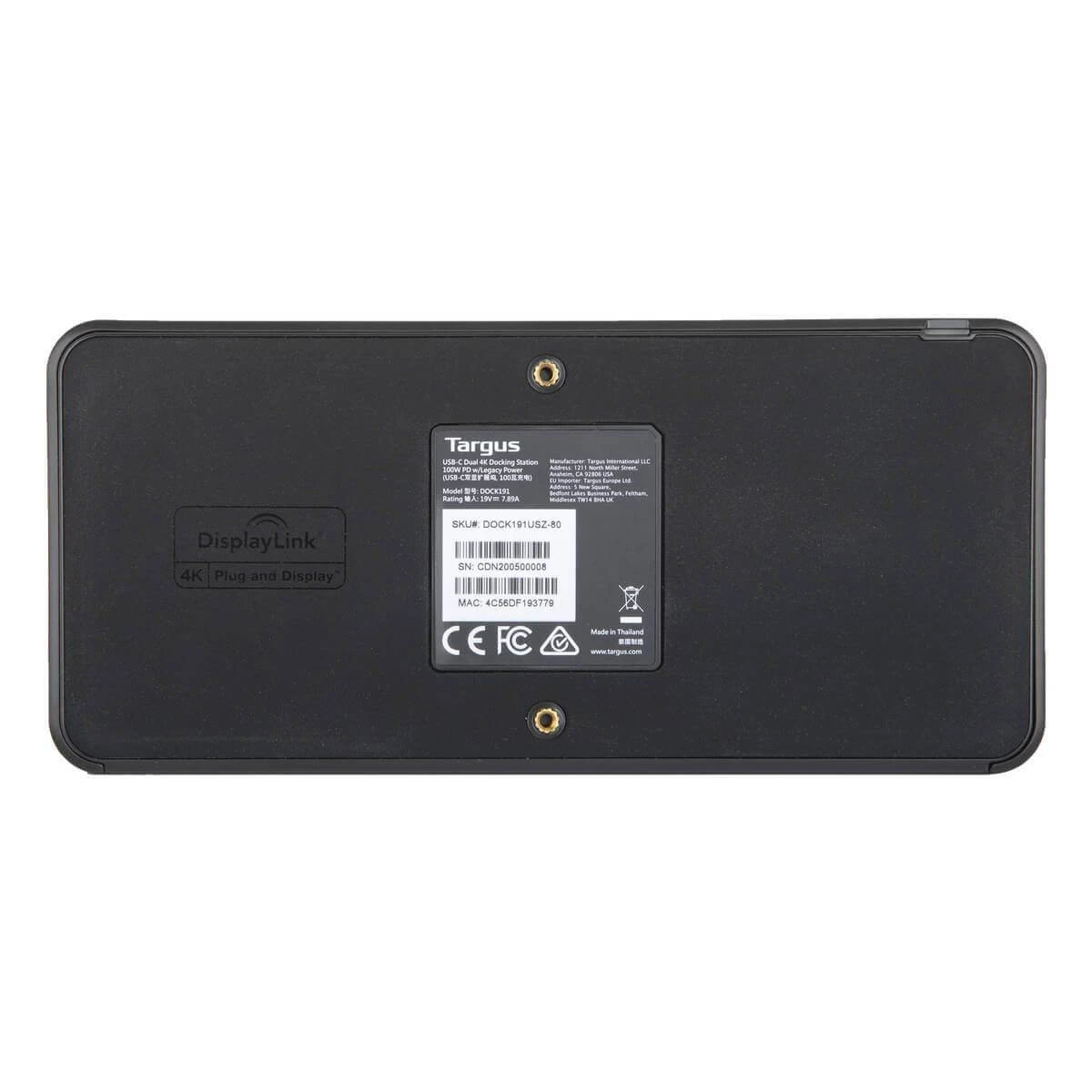 Targus USB-C Universal DV4K Docking Station With 100W Power Delivery & 10Gbps USB-C Port 10 Targus USB-C Universal DV4K Docking Station With 100W Power Delivery & 10Gbps USB-C Port - Image 10