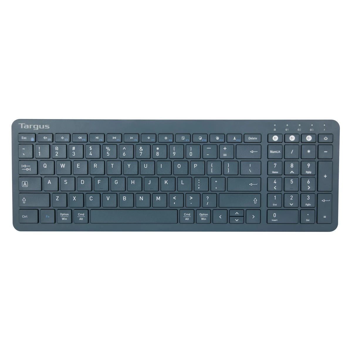 Targus Midsize Multi-Device Bluetooth® Antimicrobial Keyboard (Blue) 3 Targus Midsize Multi-Device Bluetooth® Antimicrobial Keyboard (Blue) - Image 3