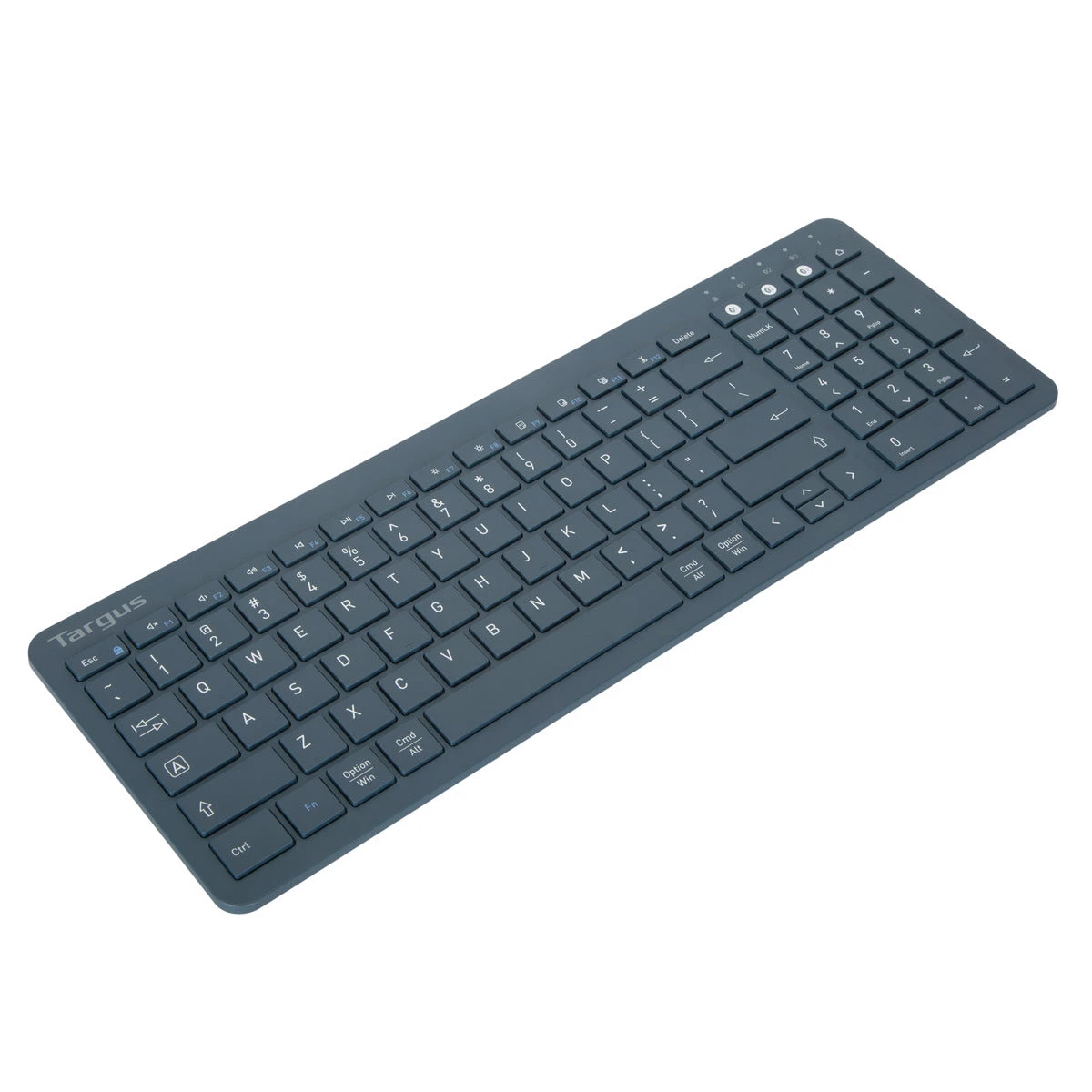 Targus Midsize Multi-Device Bluetooth® Antimicrobial Keyboard (Blue) 4 Targus Midsize Multi-Device Bluetooth® Antimicrobial Keyboard (Blue) - Image 4