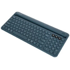 Targus Multi-Device Bluetooth® Antimicrobial Keyboard With Tablet/Phone Cradle (Blue) -Targus Outlet Store PKB86702US MAIN2