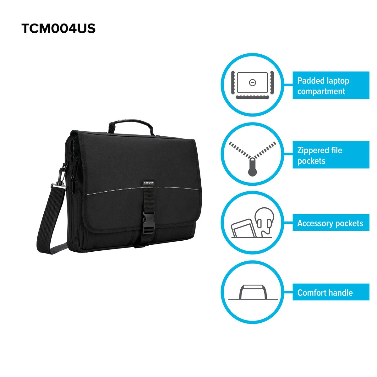Targus 15.6" Messenger Laptop Case 11 Targus 15.6" Messenger Laptop Case - Image 11