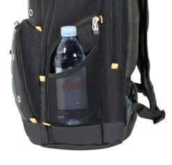 Targus 17" Drifter II Laptop Backpack (Black/Gray) -Targus Outlet Store TSB239US 14 SideMeshPocket Inuse OL